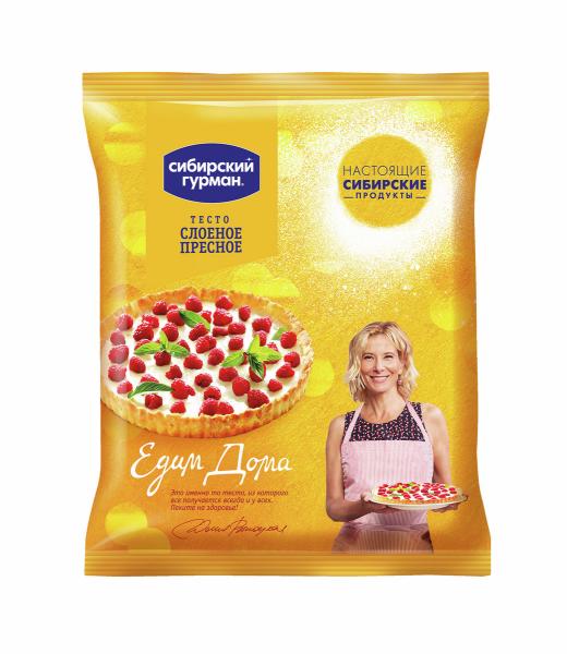 Тесто ЕДИМ ДОМА слоеное пресное замороженное 500гр